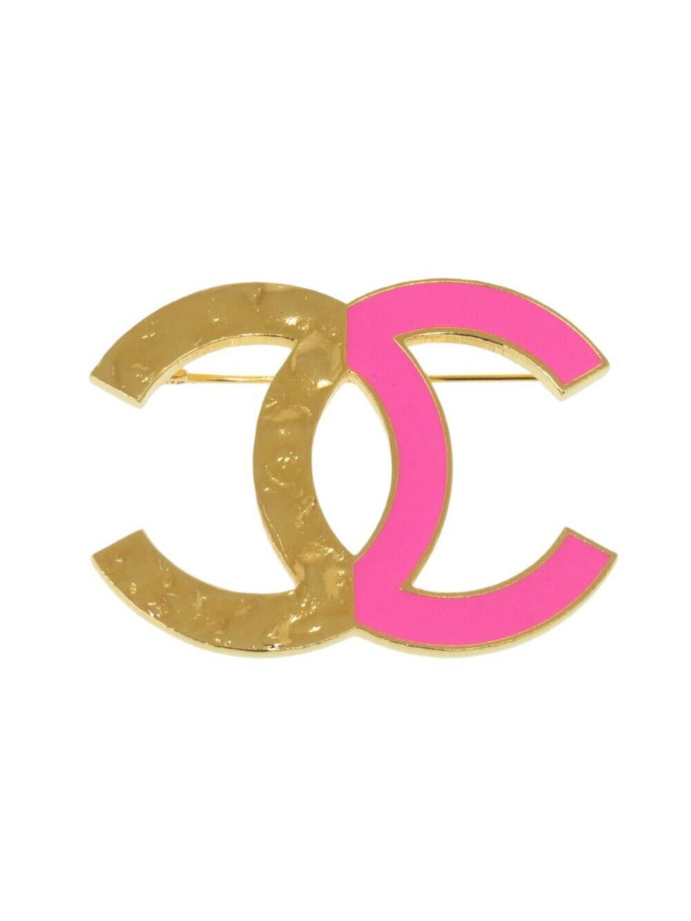 Chanel Cc Logo Brooch Gold-Tone Metal #207007C11B